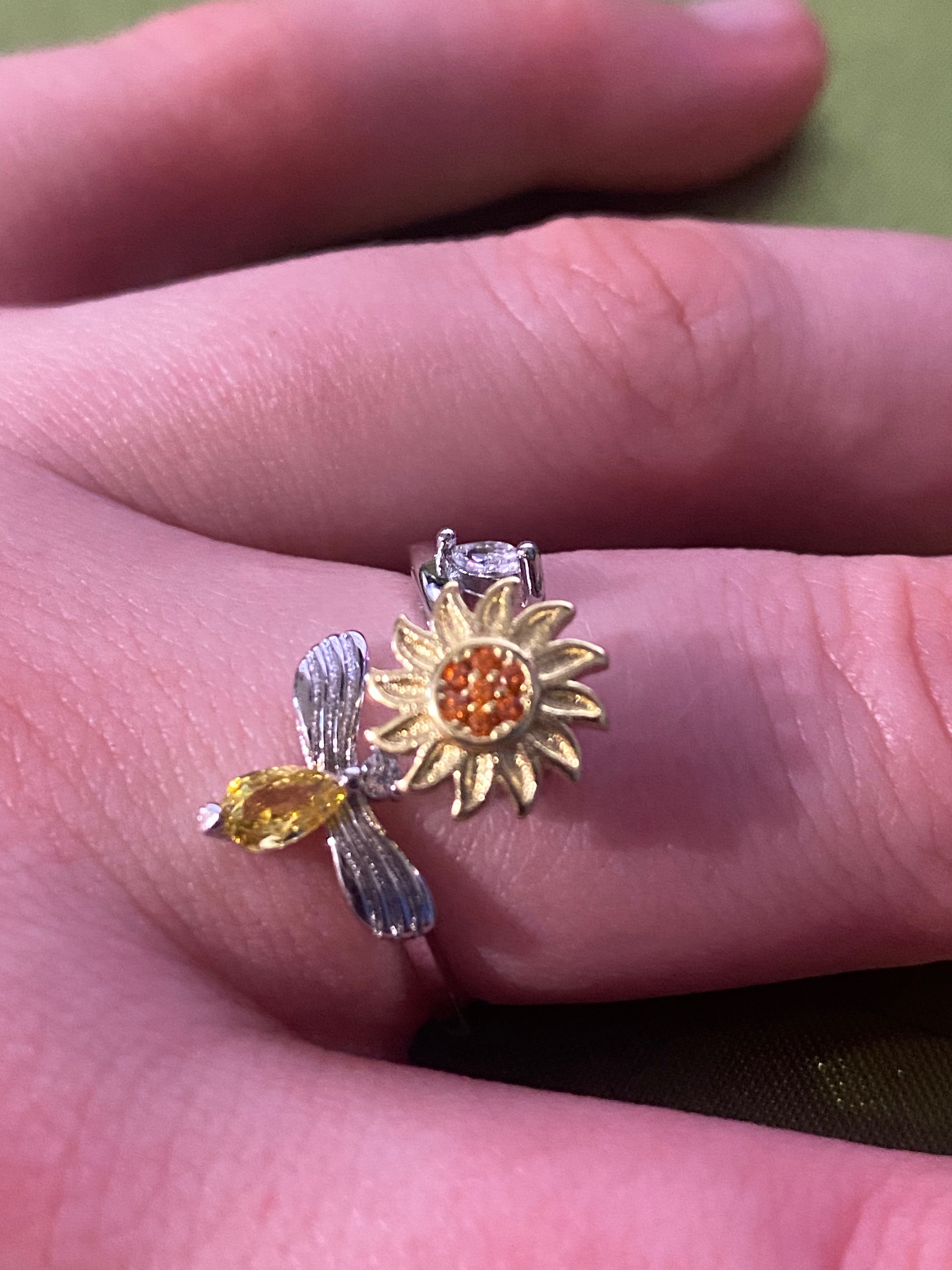 Sunflower Anxiety Ring