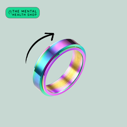 Minimalist Anxiety ring - Iridescent