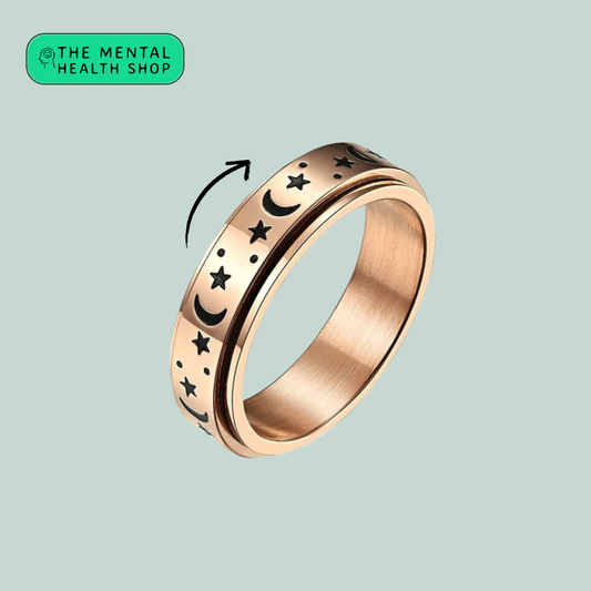 Night Sky Anxiety Ring - Rose Gold