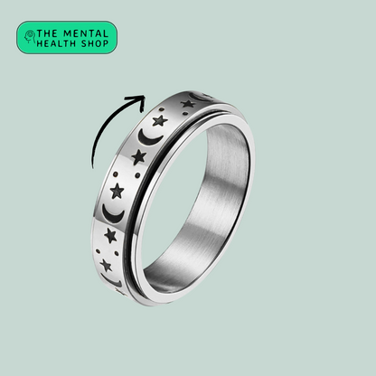 Night Sky Anxiety Ring - Silver